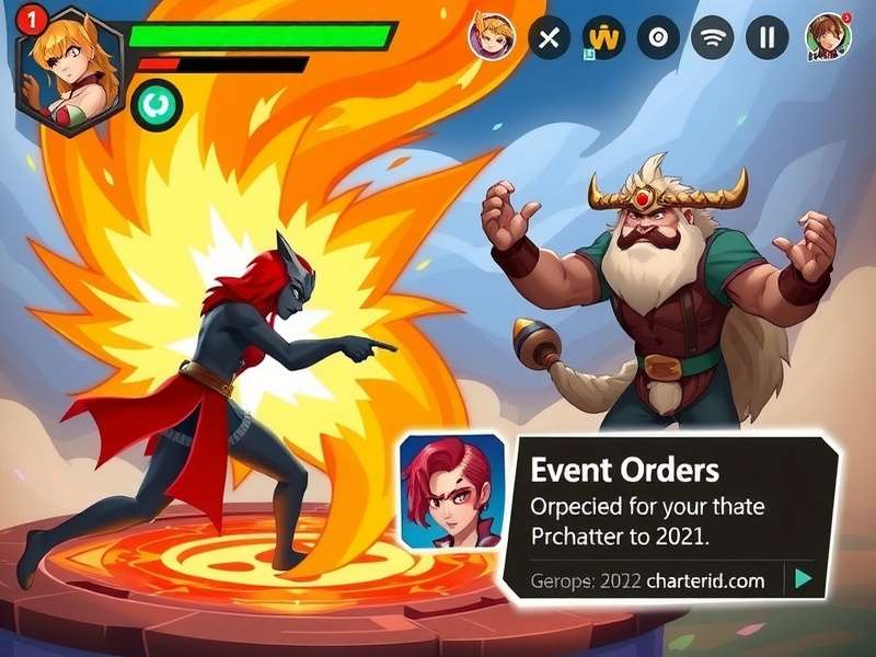 Fiery Guardians Fight gameplay screenshot showing character battles